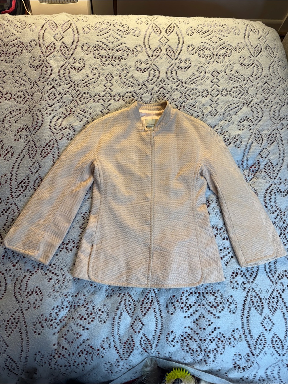 Women's Maxazria Collection Pale Pink Textured Hidden Button-Front Jacket size 2